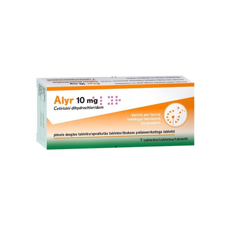 ALYR 10 mg plėvele dengtos tabletės N7
