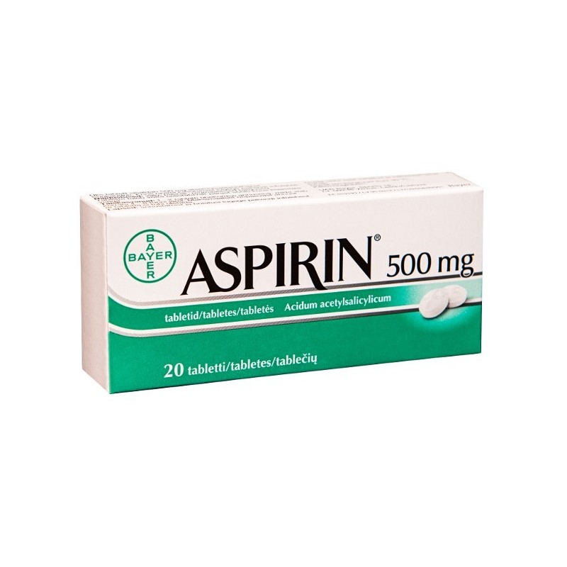 ASPIRIN 500 mg tabletės N20