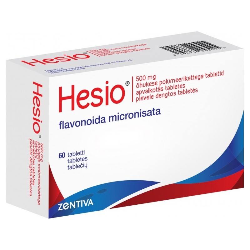 HESIO 450 mg/50 mg plėvele dengtos tabletės N60