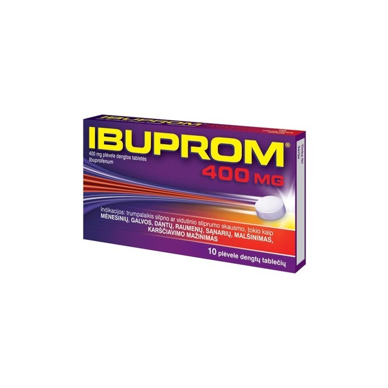 IBUPROM 400 mg plėvele dengtos tabletės N10