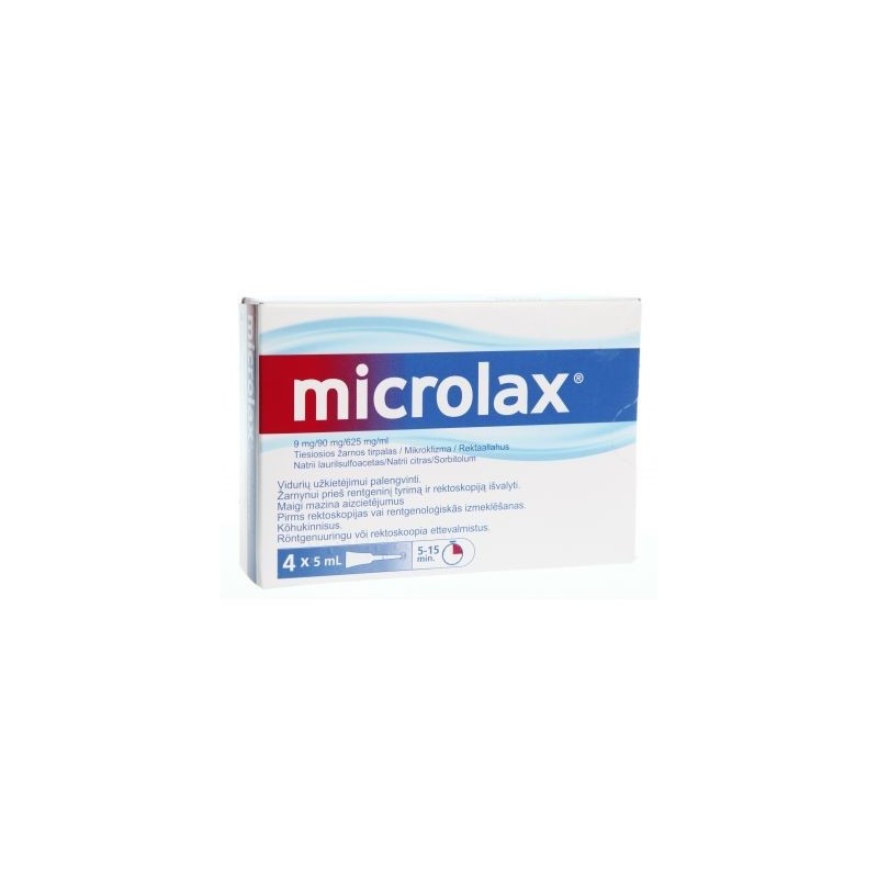 MICROLAX 5 ml tiesiosios žarnos tirpalas N4