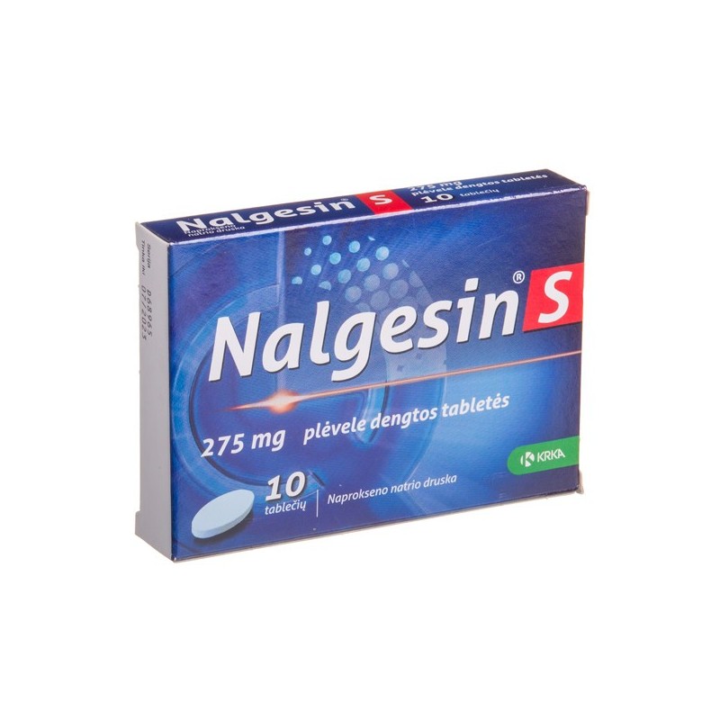 NALGESIN S 275 mg plėvele dengtos tabletės N10