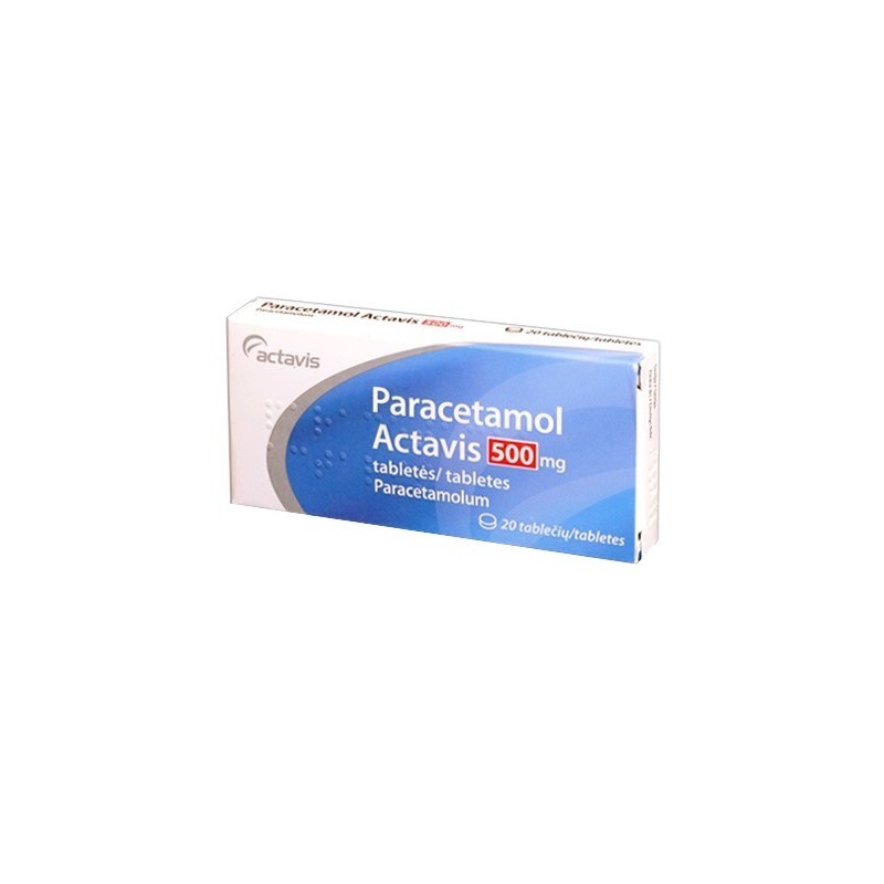 PARACETAMOL ACTAVIS 500 mg tabletės N20