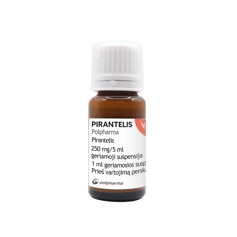 PIRANTELIS POLPHARMA (MEDANA) 250 mg/5 ml geriamoji suspensija 15 ml