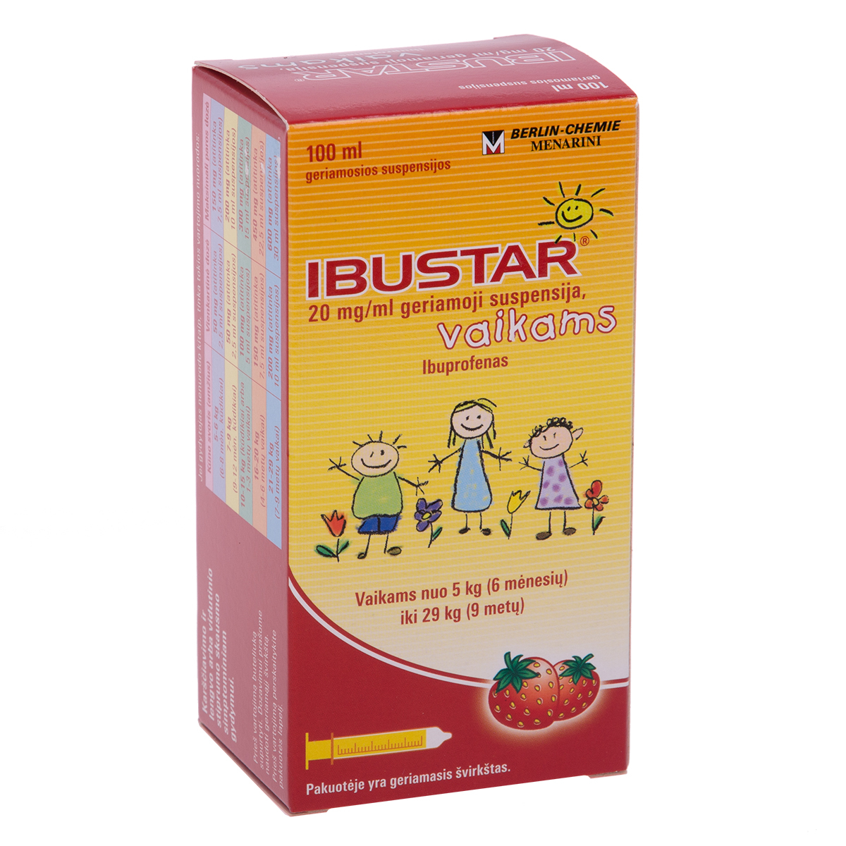IBUSTAR, 20 mg/ml, geriamoji suspensija, vaikams, 100 ml, N1