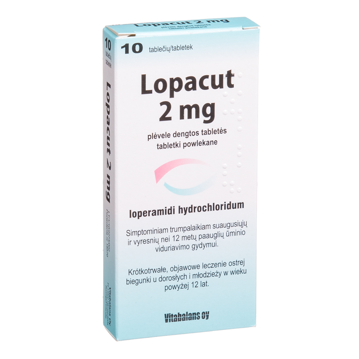LOPACUT, 2 mg, plėvele dengtos tabletės, N10