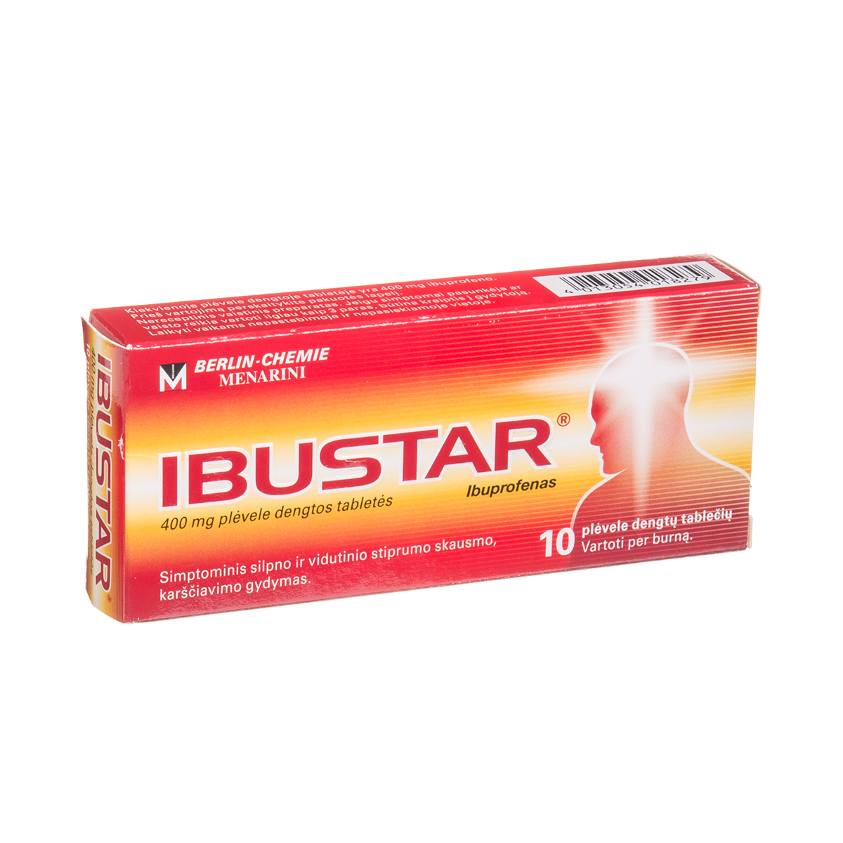 IBUSTAR, 400 mg, plėvele dengtos tabletės, N10