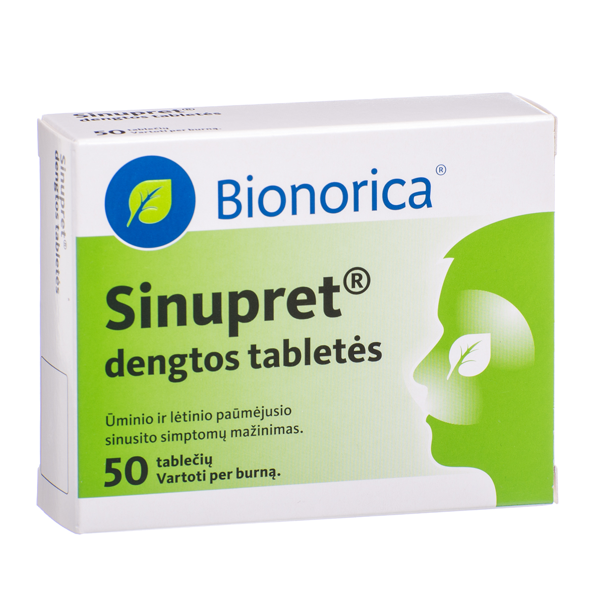 SINUPRET, dengtos tabletės, N50