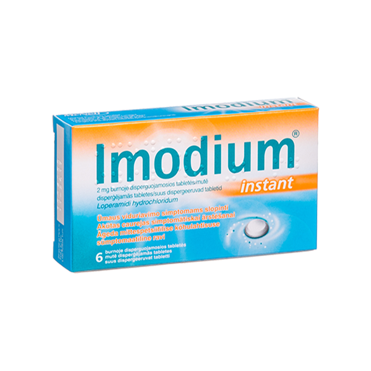 IMODIUM INSTANT, 2 mg, burnoje disperguojamosios tabletės, N6