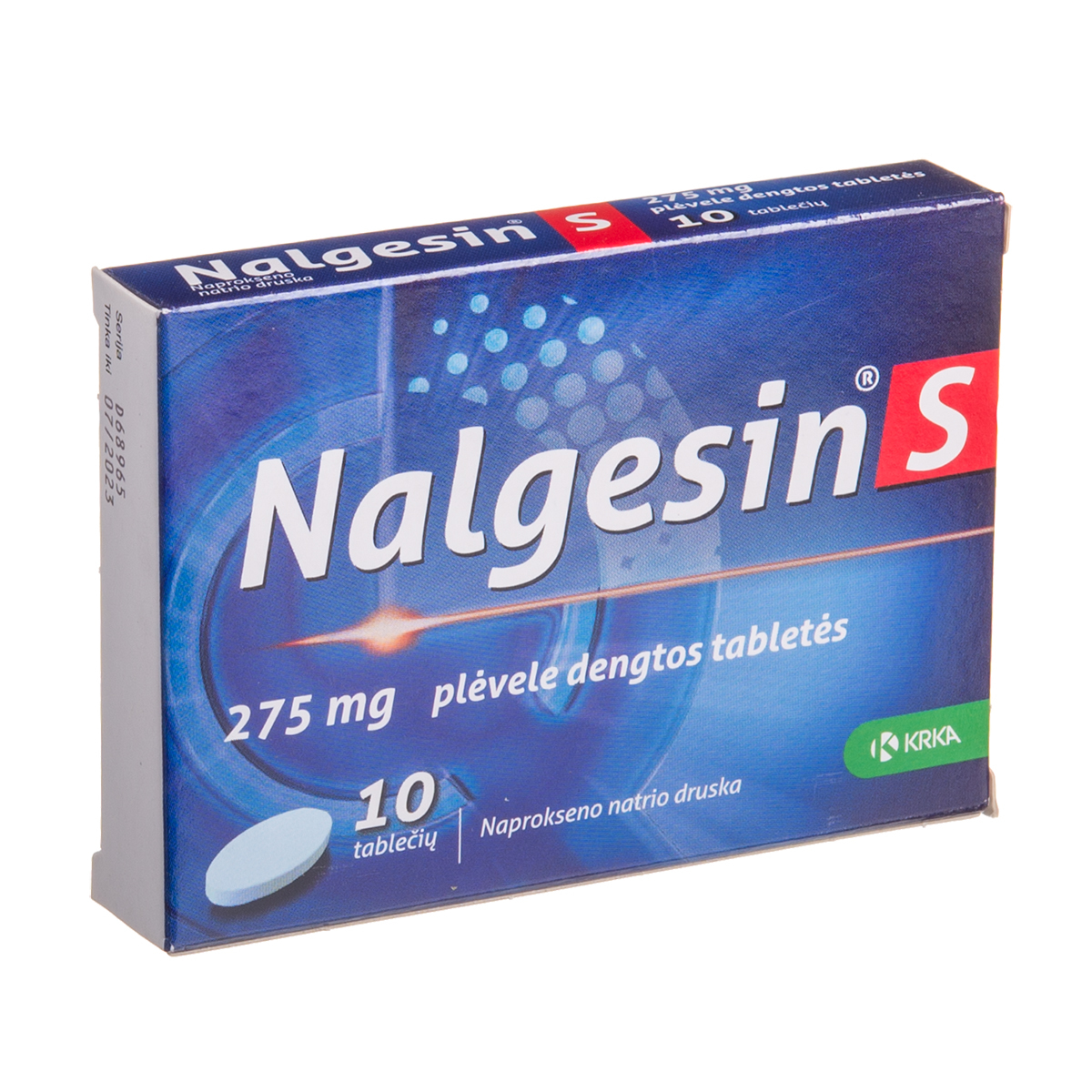 NALGESIN S, 275 mg, plėvele dengtos tabletės, N10