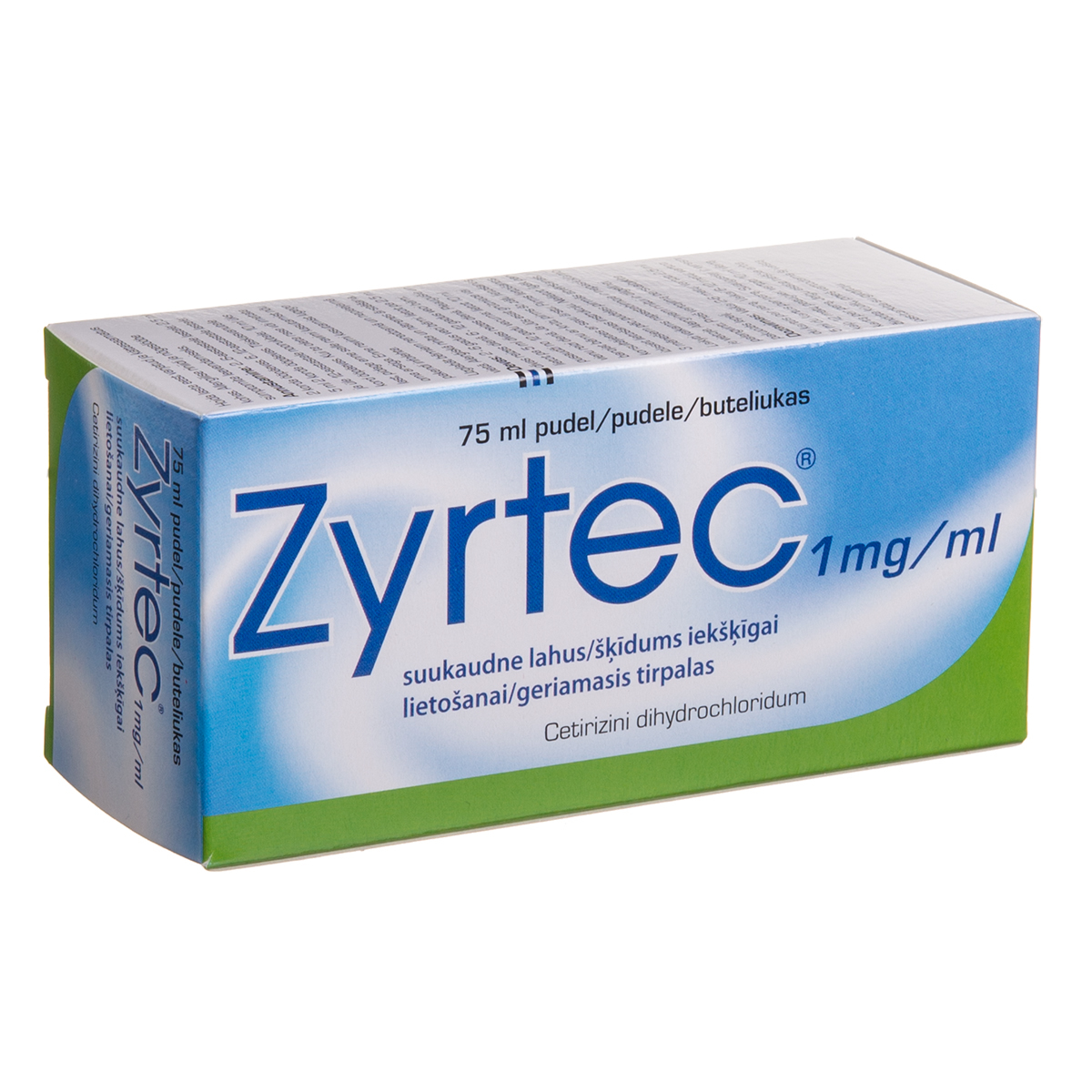 ZYRTEC, 1 mg/ml, geriamasis tirpalas, 75 ml