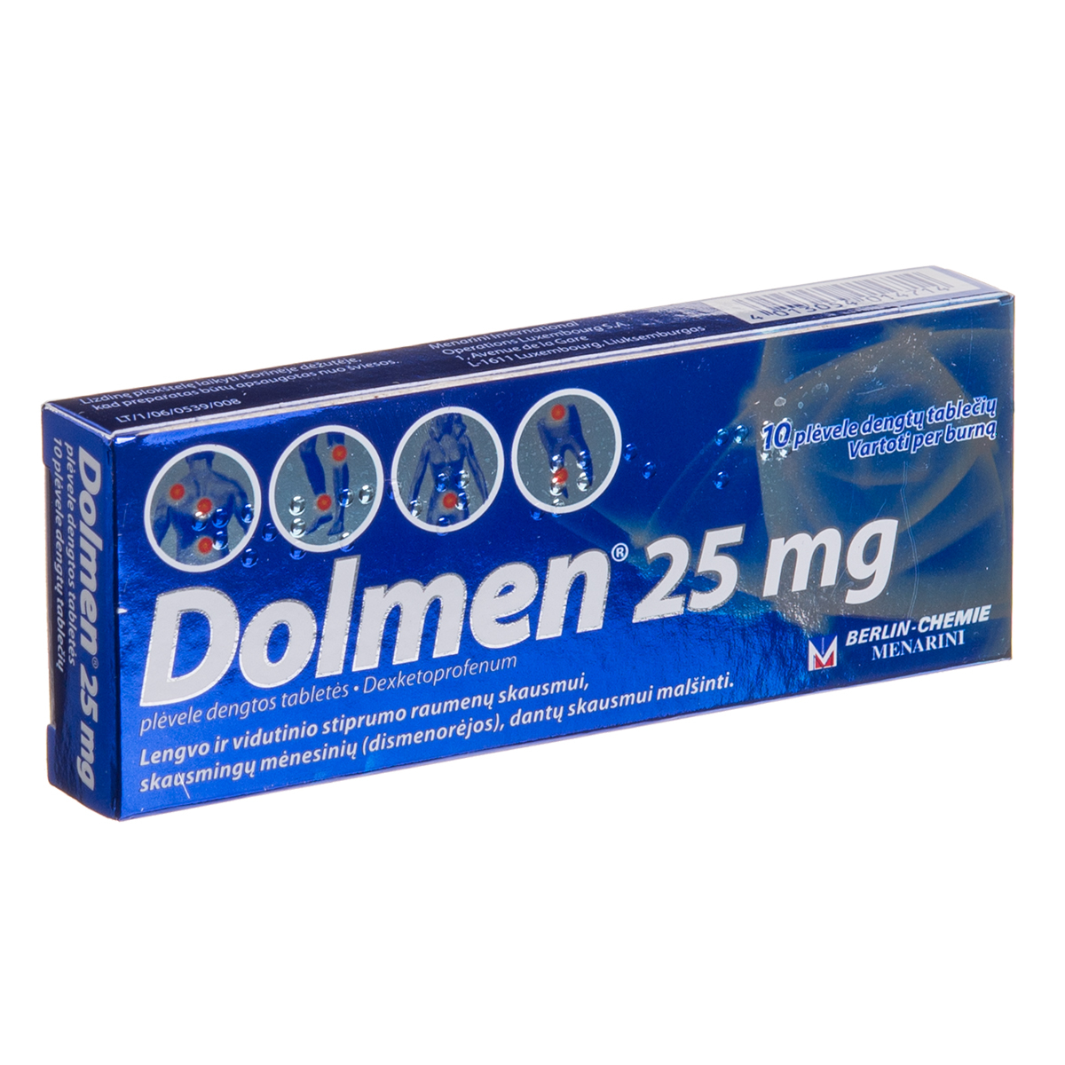 DOLMEN, 25 mg, plėvele dengtos tabletės, N10