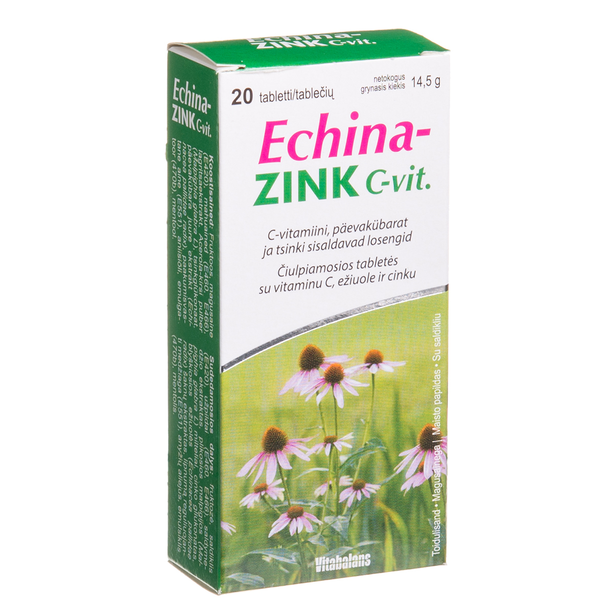 ECHINA-ZINC C-vit., 20 tablečių