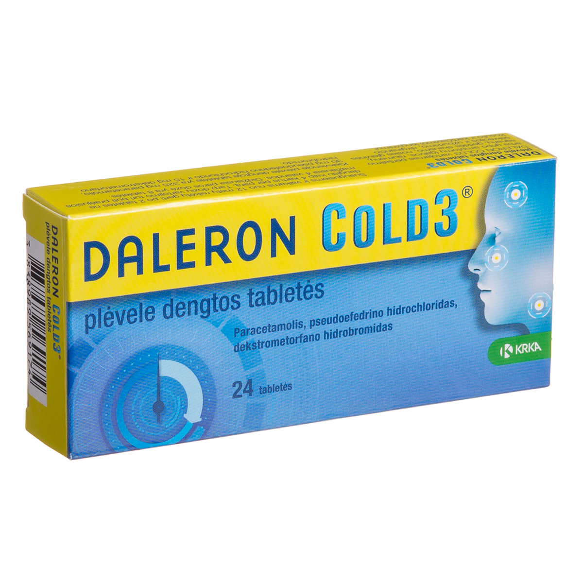 DALERON COLD3, plėvele dengtos tabletės, N24