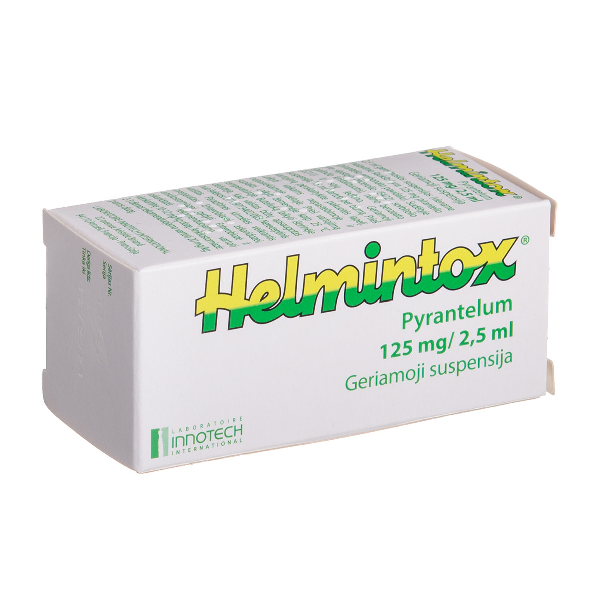 HELMINTOX, 125 mg/2,5 ml, geriamoji suspensija, 15 ml