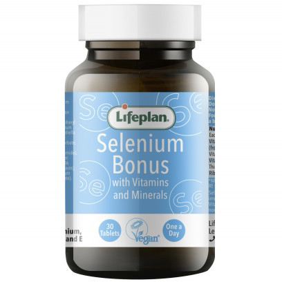 LIFEPLAN SELENIUM BONUS, selenas su chromu ir vitaminais, 30 tablečių