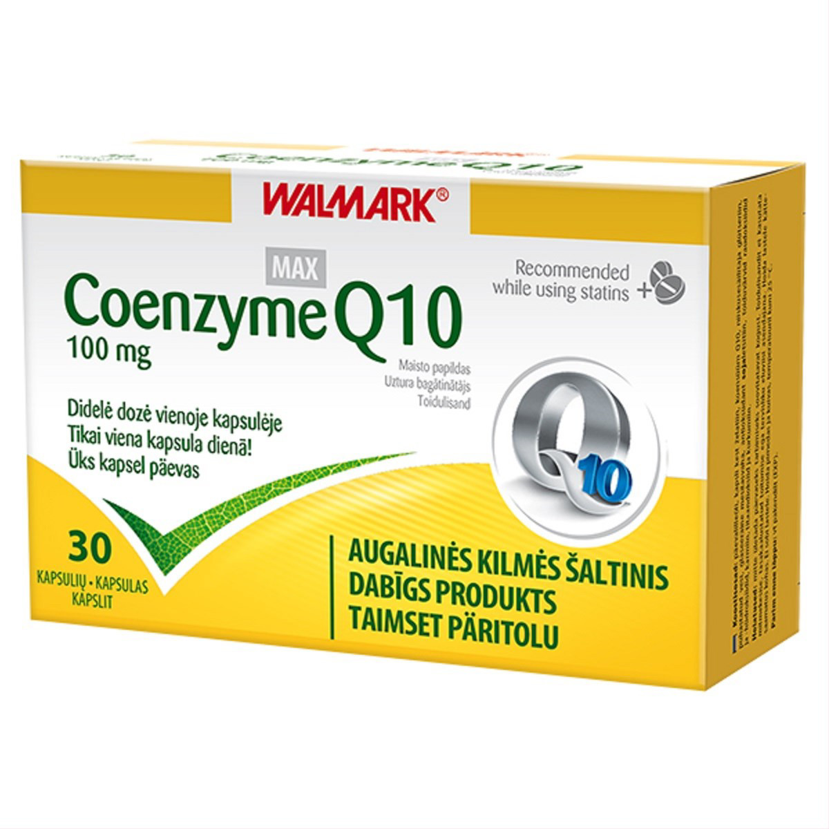 WALMARK COENZYME Q10, 100 mg, 30 kapsulių