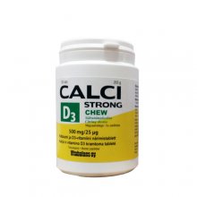 Maisto papildas, kalcio preparatas Calci Strong kramtomosios kalcio tabletės su vitaminu D3, N120 | Mano Vaistinė
