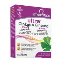 Supplements for energy Ultra Ginkgo & Ginseng Tablets, N60 | Mano Vaistinė