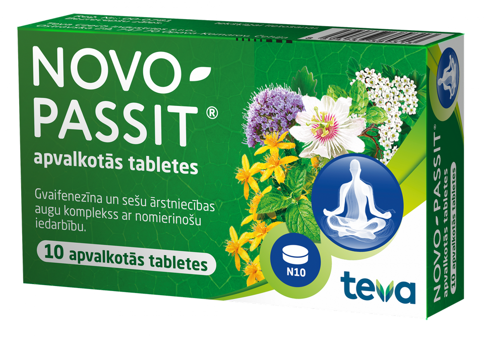 NOVO-PASSIT 200 mg tabletes, 10 gab.