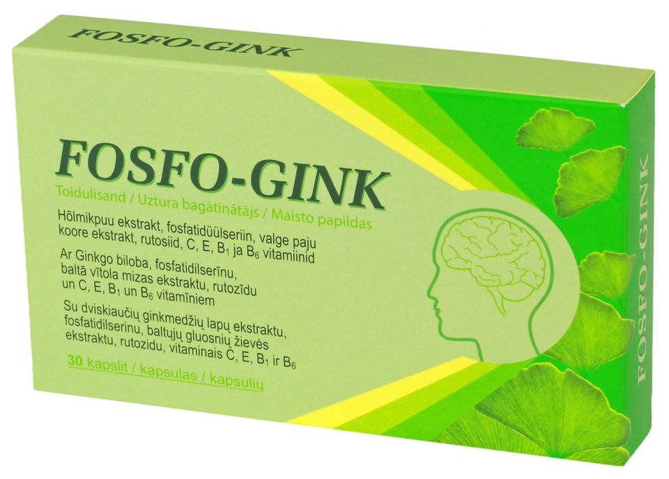 FOSFO-GINK kapsulas, 30 gab.