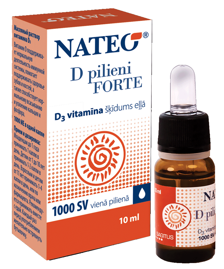 NATEO D Forte 1000 SV pilieni, 10 ml