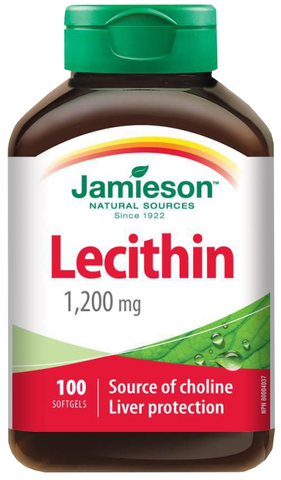 JAMIESON Lecithin 1200 mg mīkstās kapsulas, 100 gab.