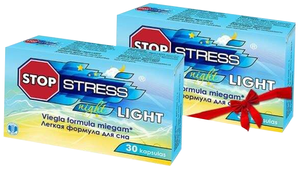 STOP STRESS Night Light (1+1) kapsulas, 30 gab.