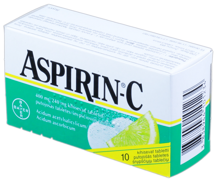 ASPIRIN-C putojošās tabletes, 10 gab.
