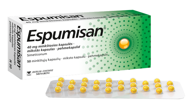 ESPUMISAN  40 mg mīkstās kapsulas, 50 gab.