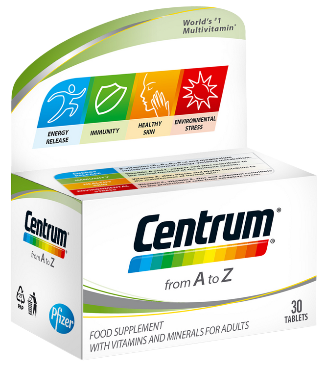 CENTRUM A - Zn tabletes, 30 gab.