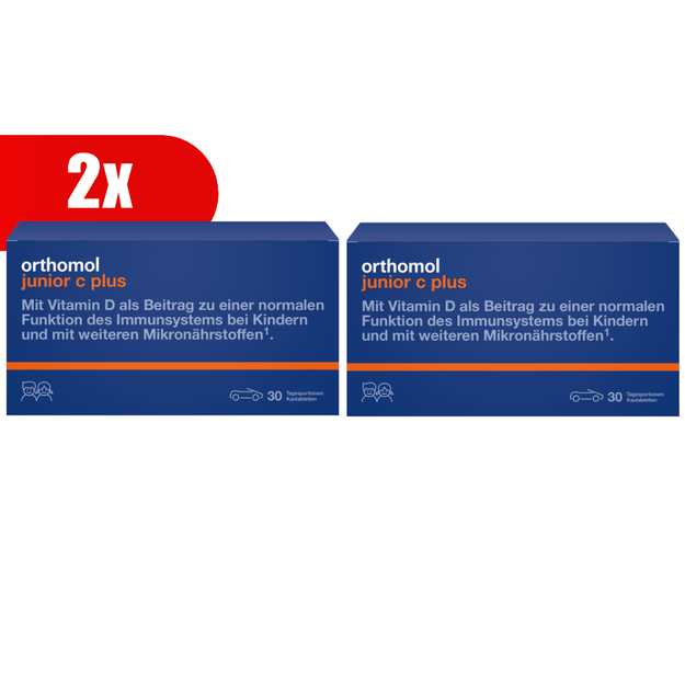 ORTHOMOL Junior C plus tangerine flavour 30 GAB. x2
