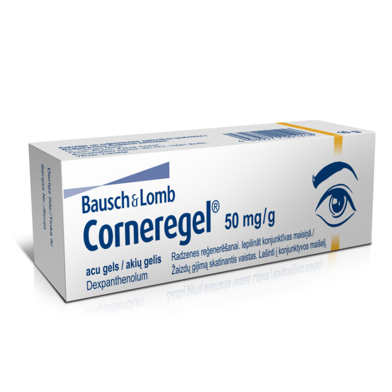 CORNEREGEL 50 mg/g akių gelis 10 g