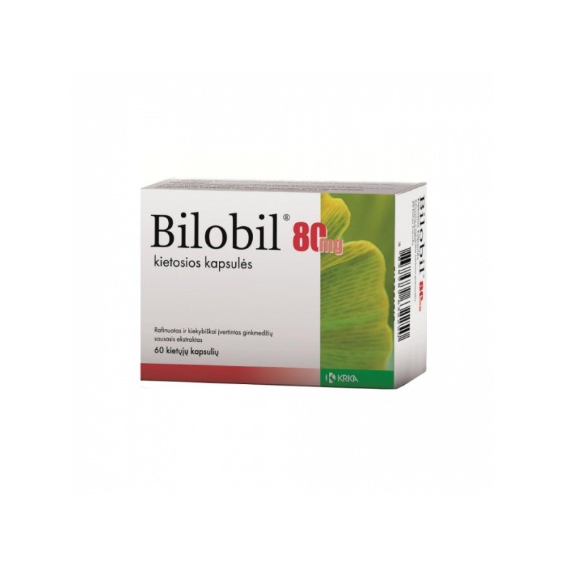 BILOBIL FORTE 80 mg kietosios kapsulės N60