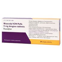 BISACODYL VIATRIS 5 mg dengtos tabletės N30