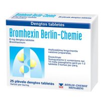 BROMHEXIN 8 mg dengtos tabletės N25