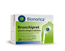 BRONCHIPRET plėvele dengtos tabletės N20