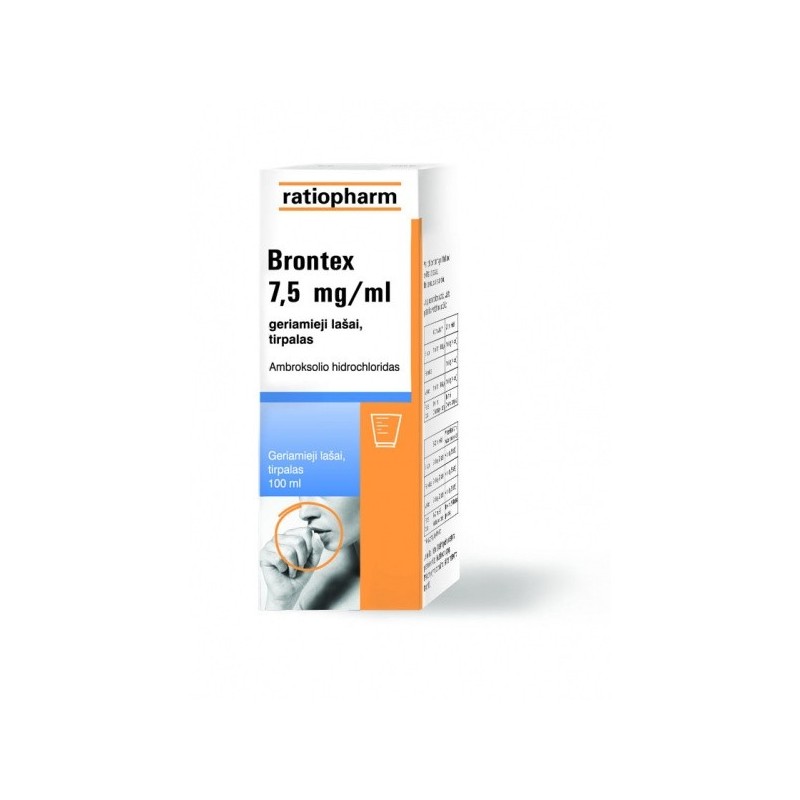 BRONTEX 7.5 mg/ml geriamieji lašai (tirpalas) 100 ml