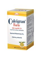 CALCIGRAN FORTE 500 mg/400 TV kramtomosios tabletės N60
