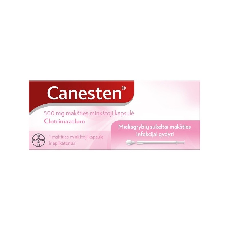 CANESTEN 500 mg makšties minkštoji kapsulė N1