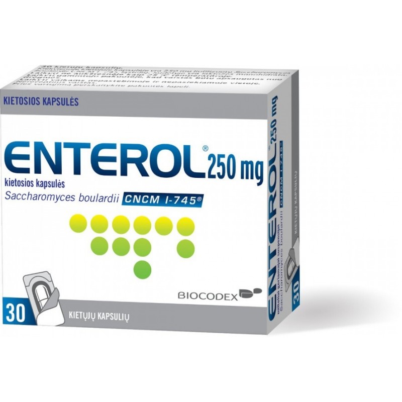 ENTEROL 250 mg kietosios kapsulės N30