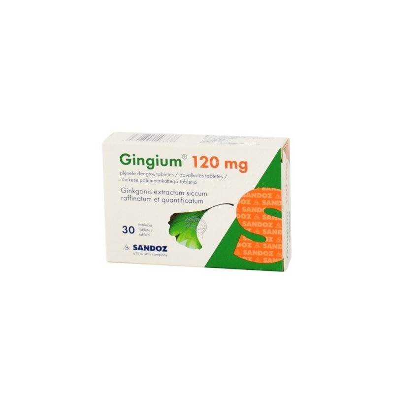 GINGIUM 120 mg plėvele dengtos tabletės N30