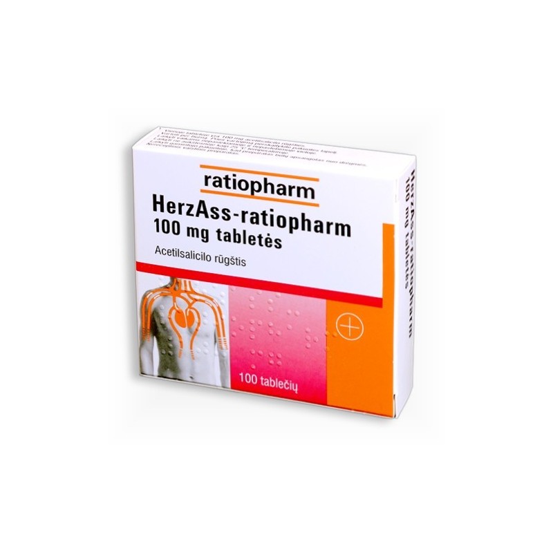 HERZ ASS-RATIOPHARM 100 mg tabletės N100