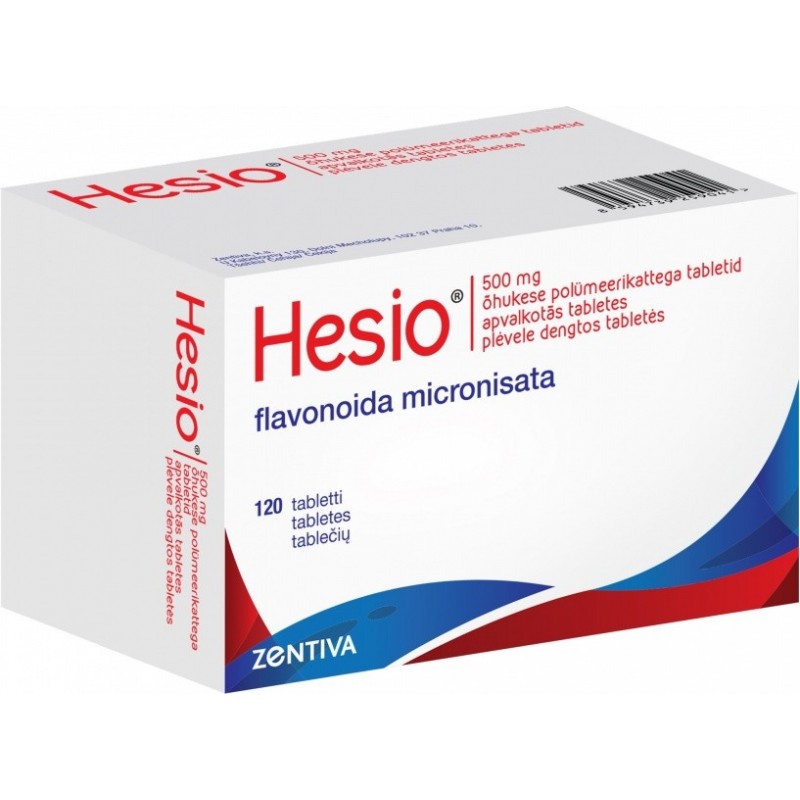 HESIO 450 mg/50 mg plėvele dengtos tabletės N120