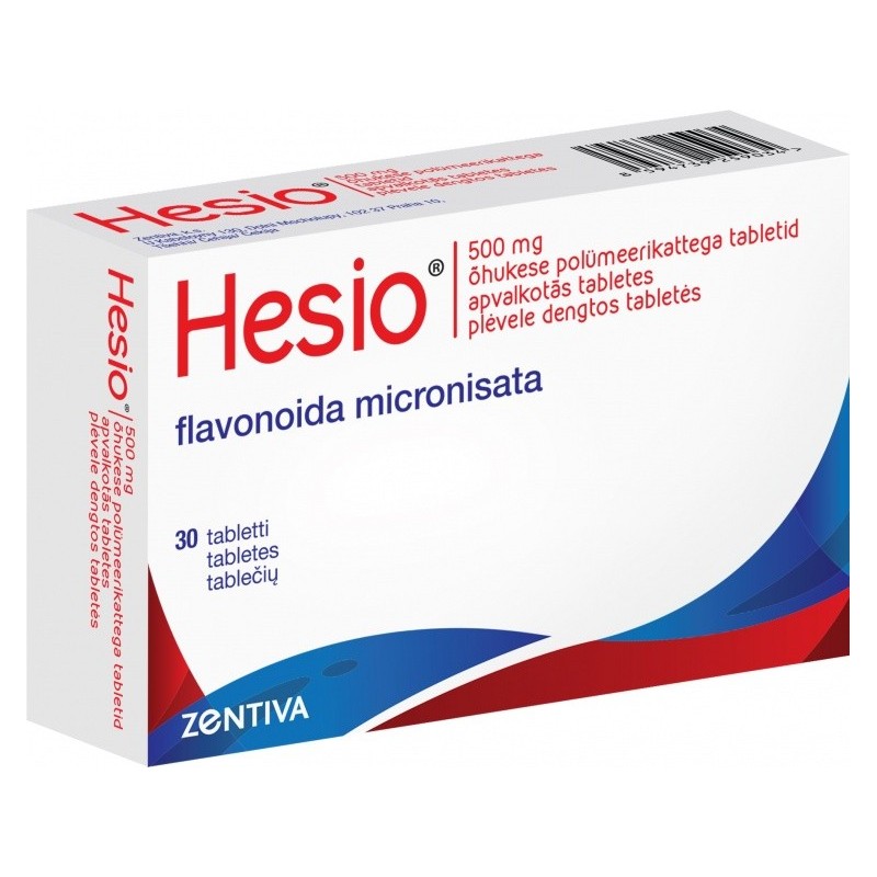 HESIO 450 mg/50 mg plėvele dengtos tabletės N30