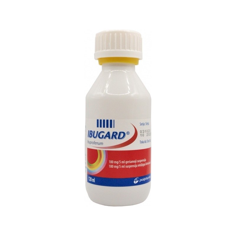 IBUGARD 100 mg/5 ml geriamoji suspensija 120 ml