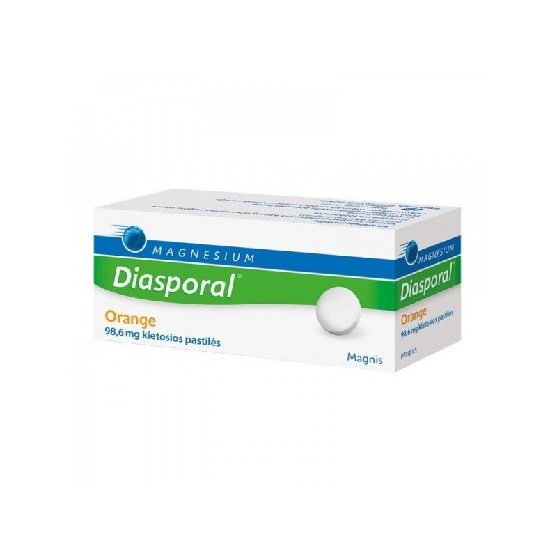 MAGNESIUM DIASPORAL ORANGE 98.6 mg kietosios pastilės N50