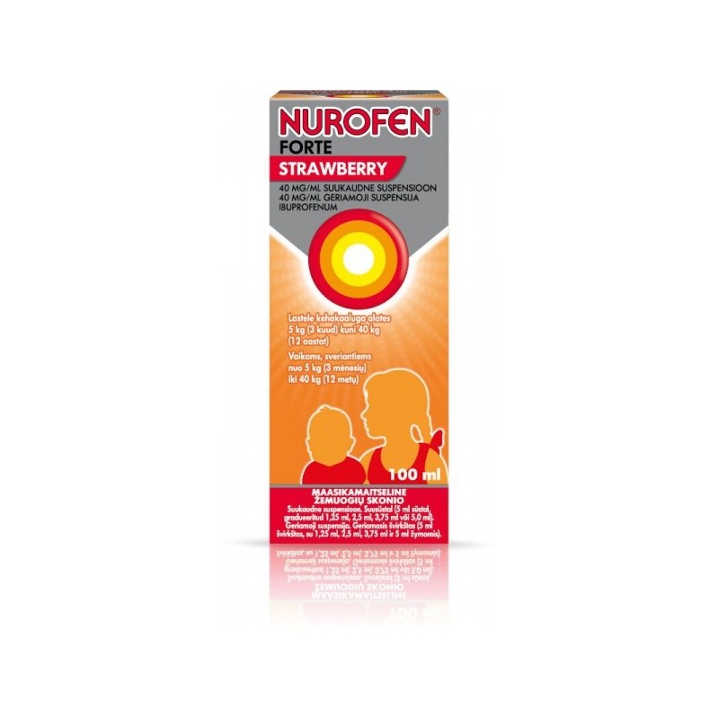 NUROFEN FORTE STRAWBERRY 40 mg/ml geriamoji suspensija 100 ml