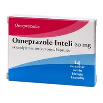 OMEPRAZOLE INTELI 20 mg skrandyje neirios kietosios kapsulės N14