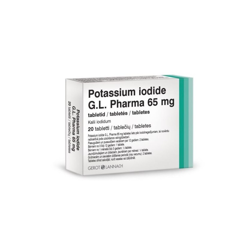 POTASSIUM IODIDE G.L PHARMA 65 mg N20